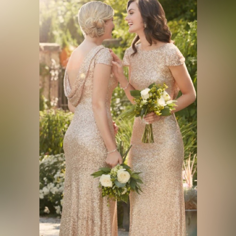 Formal Dress, Rose Gold with Sequins